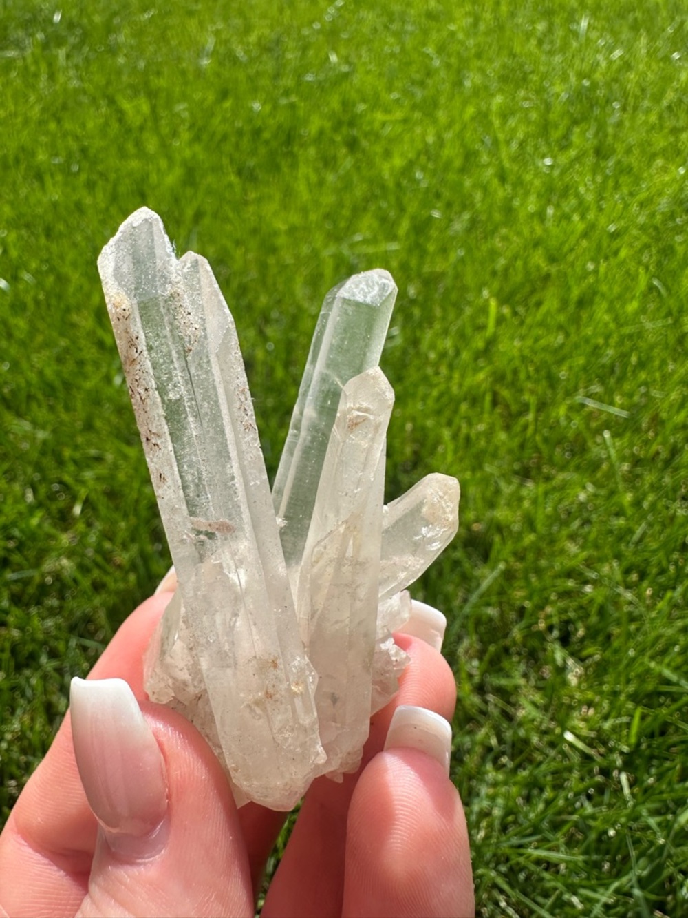 Clear Quartz Crystal Cluster - Transparent White From Madagascar